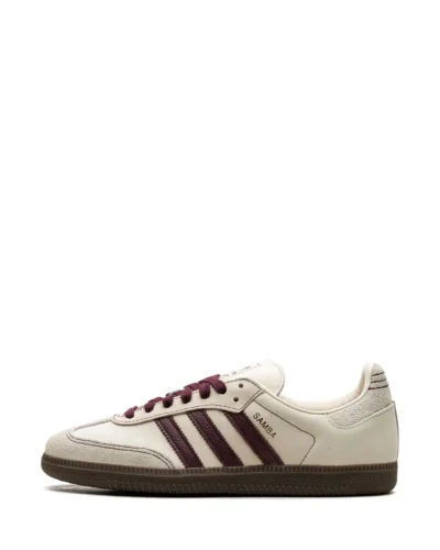 Adidas Samba OG Sneakers In Wonder White And Maroon