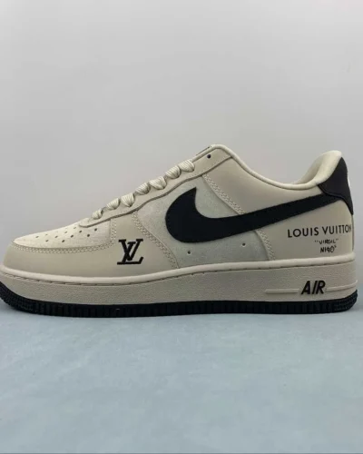 Louis Vuitton x Nike Air Force 1 Low Sneakers Off White And Black