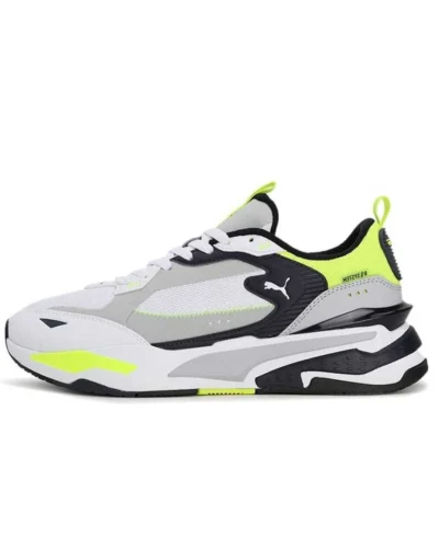 Puma RS-Fast Limiter Sneakers In White Mist And Yellow Alert