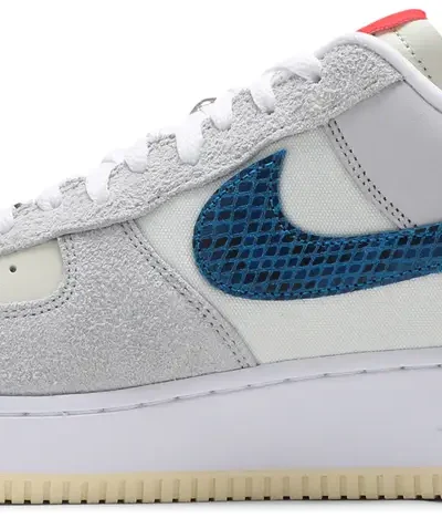 Nike Air Force 1 Low SP Undefeated 5 Sneakers In Light Grey, Blue And Red