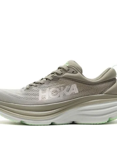 HOKA Bondi 8 Sneakers In Olive Haze And Mercury