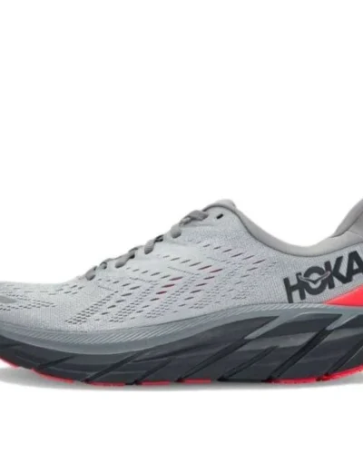 Hoka Clifton 8 Sneakers In Sharkskin And Diva Pink